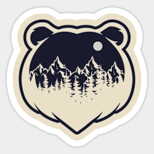 Bear Illustration Sticker